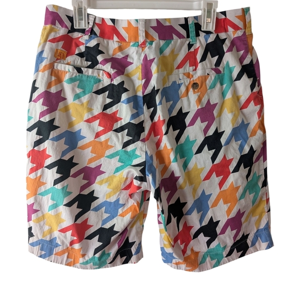 Loudmouth Multicolor Geometric Flat Front Shorts W36 - Picture 3 of 5